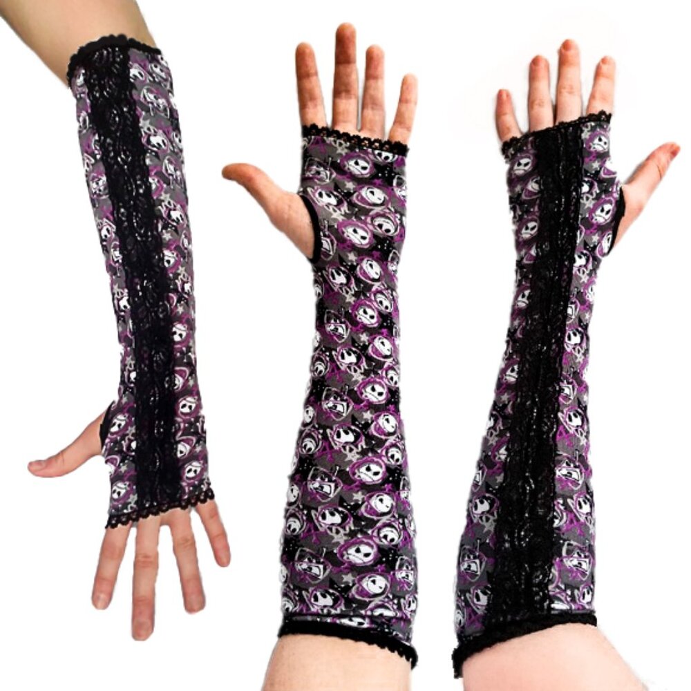 Disney Nightmare Before Christmas Lace Fingerless Gloves